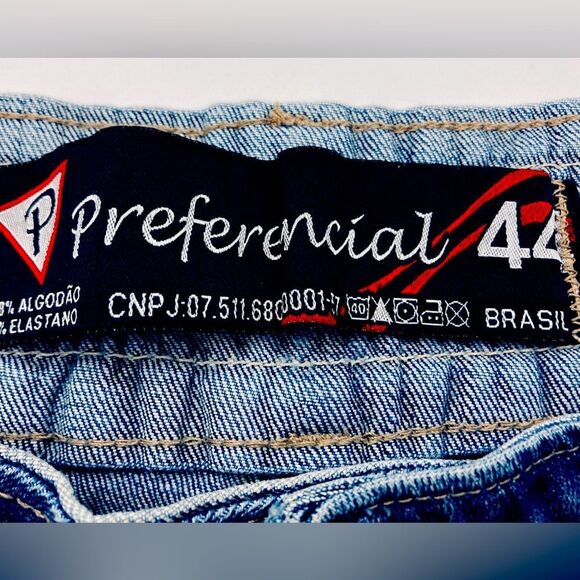 New Collection Preferencial 44 Plus Size Denim Super Stretch Shorts Brazil - Picture 6 of 7